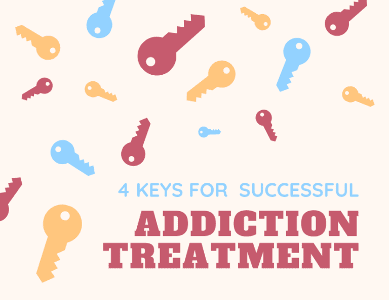 Learn the 4 Keys for Successful Addiction Treatment that can prevent relapse and help with long-term sobriety