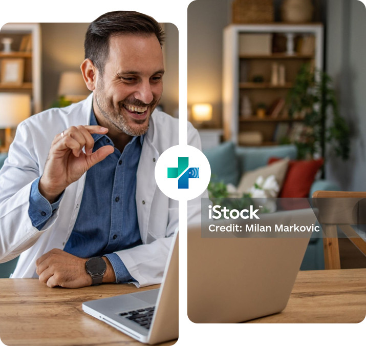 Suboxone doctor talking to a patient through a laptop.