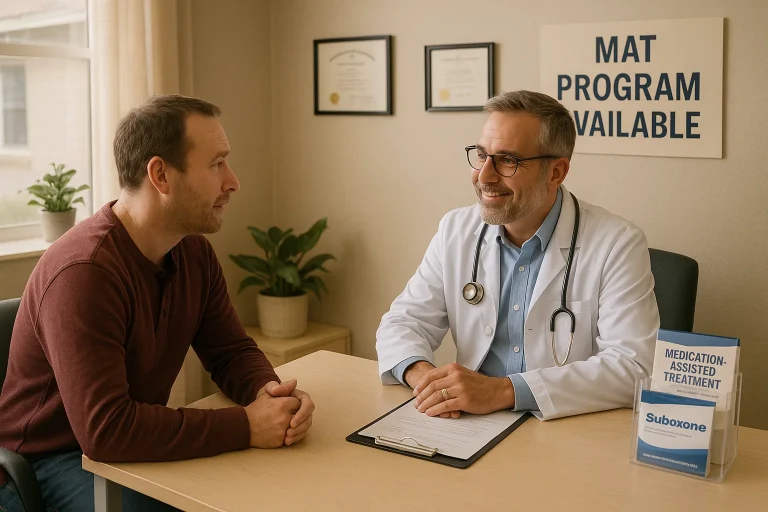 Person in Tennessee attending a virtual opioid recovery appointment.