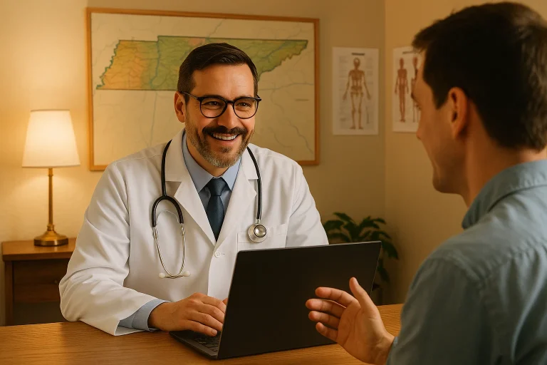 Telemedicine Suboxone doctor helping a patient in Tennessee