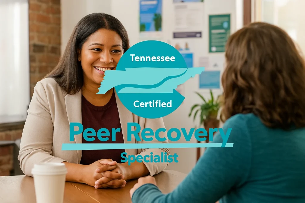 Tennessee peer recovery specialist supporting a person in emotional distress