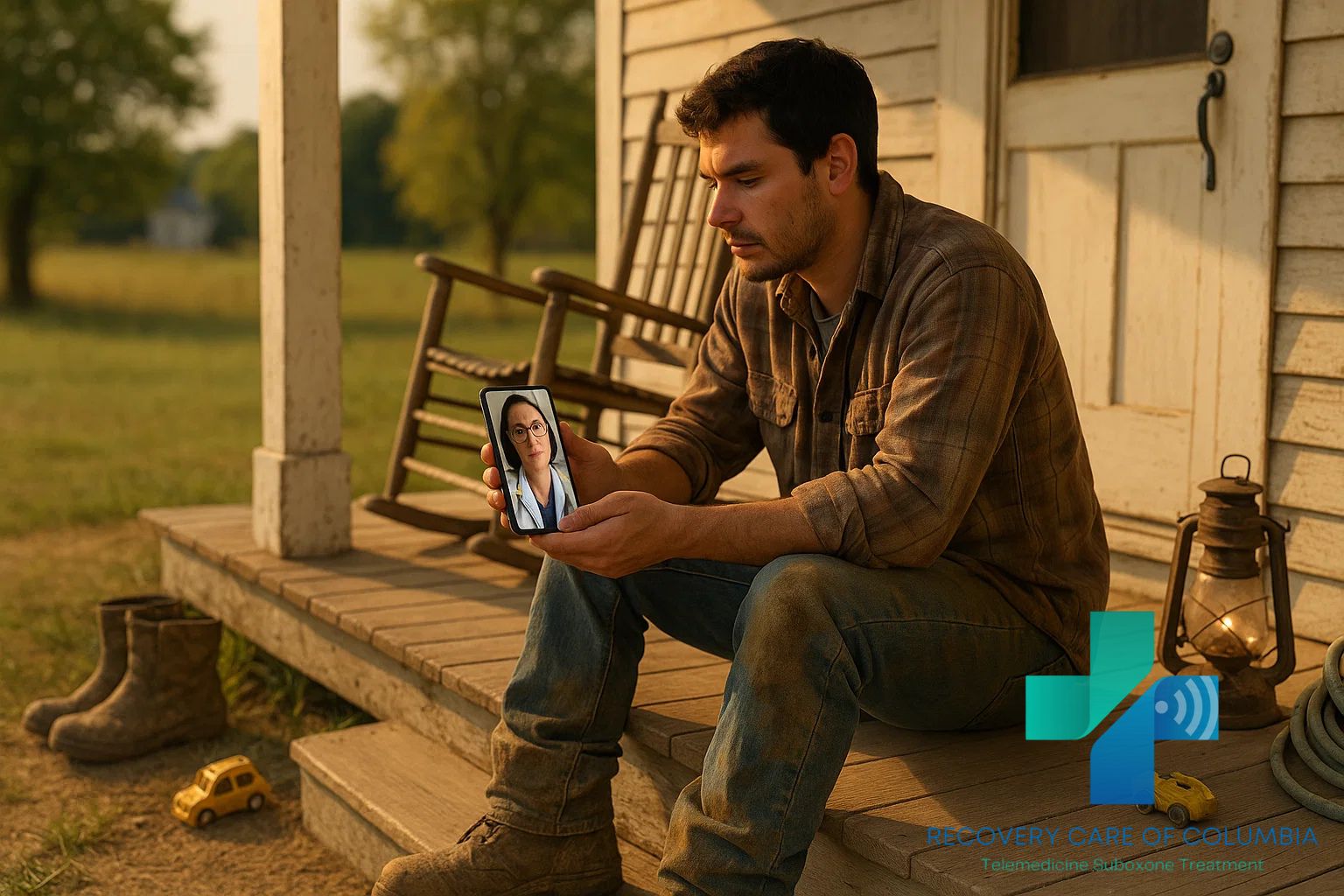 Woman in a telehealth therapy session on her laptop, symbolizing online addiction therapy in Tennessee