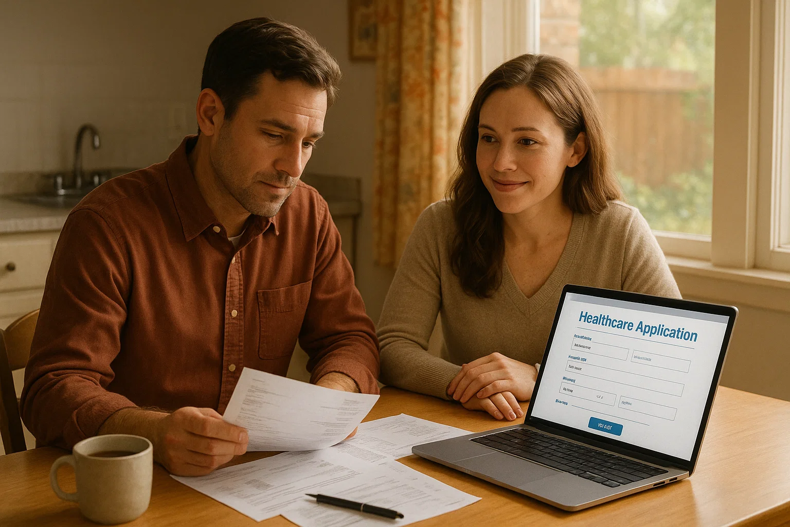 Couple applying online for Recovery Care of Columbia’s sliding-scale Suboxone program in Tennessee.