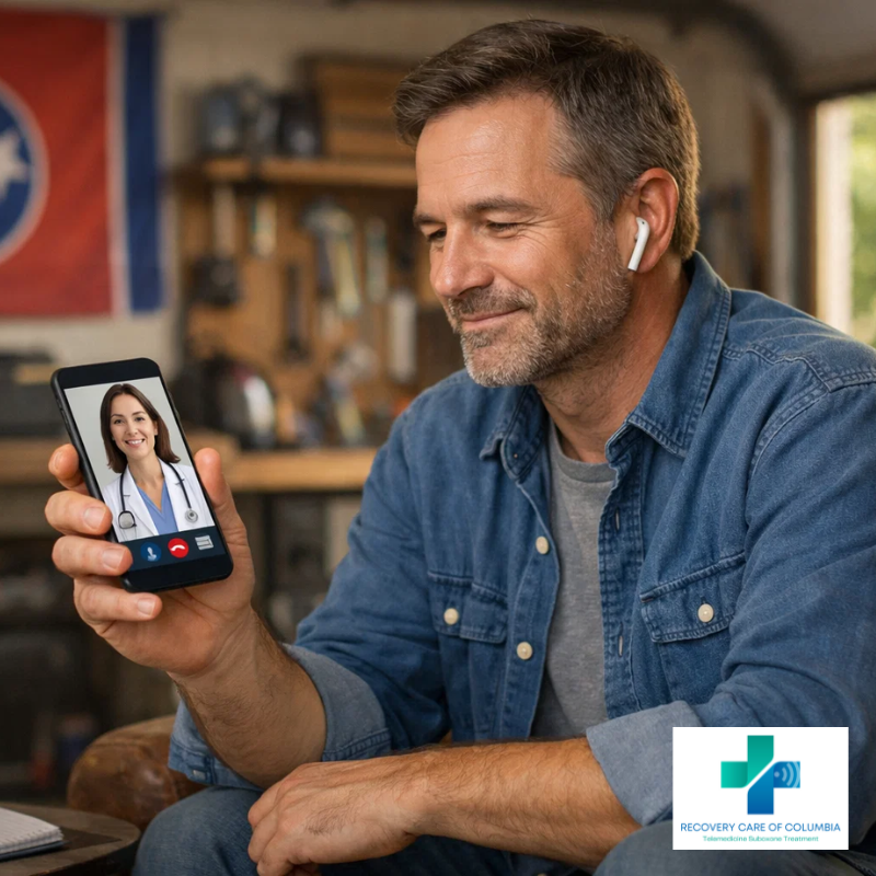 Patient starting buprenorphine telehealth treatment in Tennessee