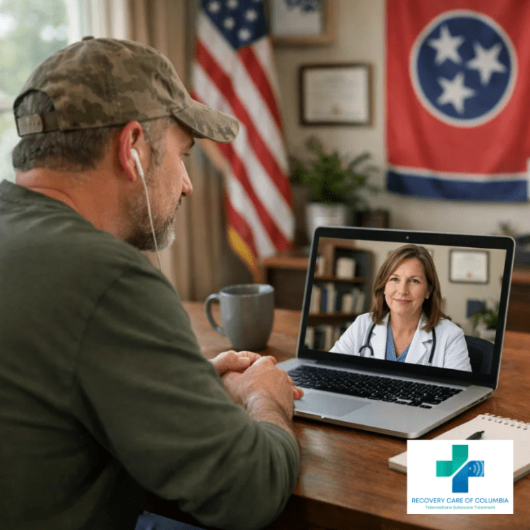 Patient attending an online Suboxone appointment in Tennessee