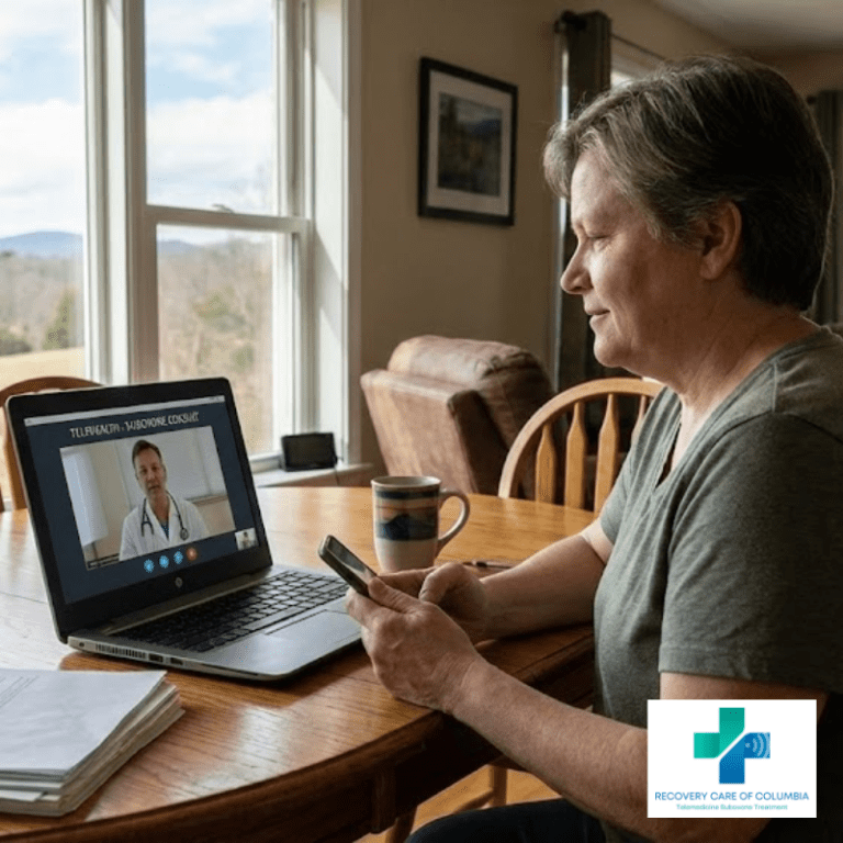 Patient attending an online Suboxone appointment in Tennessee