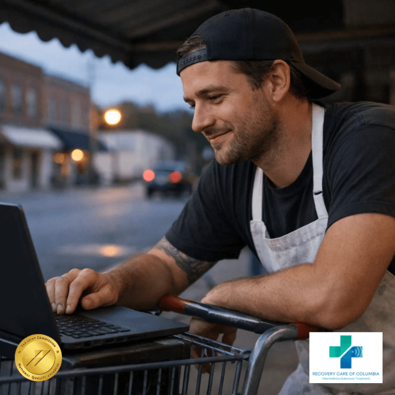 Patient learning about how long fentanyl lasts before starting Suboxone telemedicine treatment in Tennessee