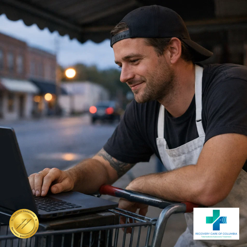 Patient learning about how long fentanyl lasts before starting Suboxone telemedicine treatment in Tennessee