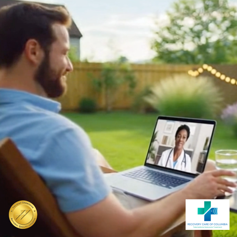 Virtual Suboxone treatment visit in rural Lake County Tennessee home