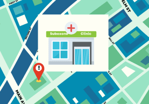 Map displaying Finding a Suboxone Clinic Near Me on Nashville TN city streets